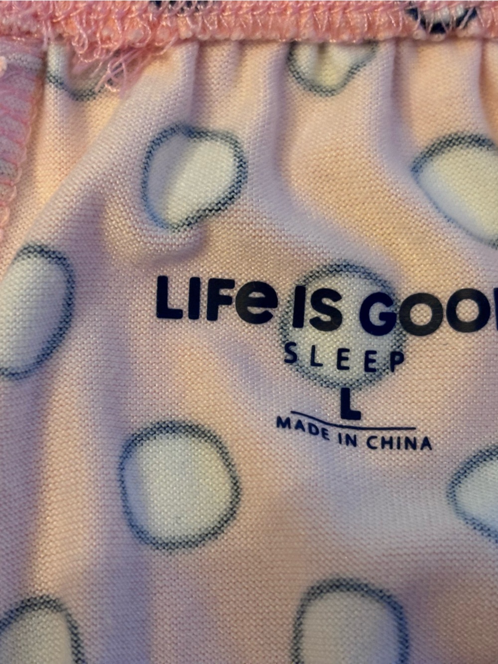 Life Is Good Pink Polka Dot Sleep Shorts, Women’s Lg - Picture 2 of 9